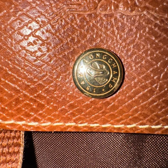 Longchamp Le Pliages Sac A Dos Foldable Backpack w/ Leather Accent EUC